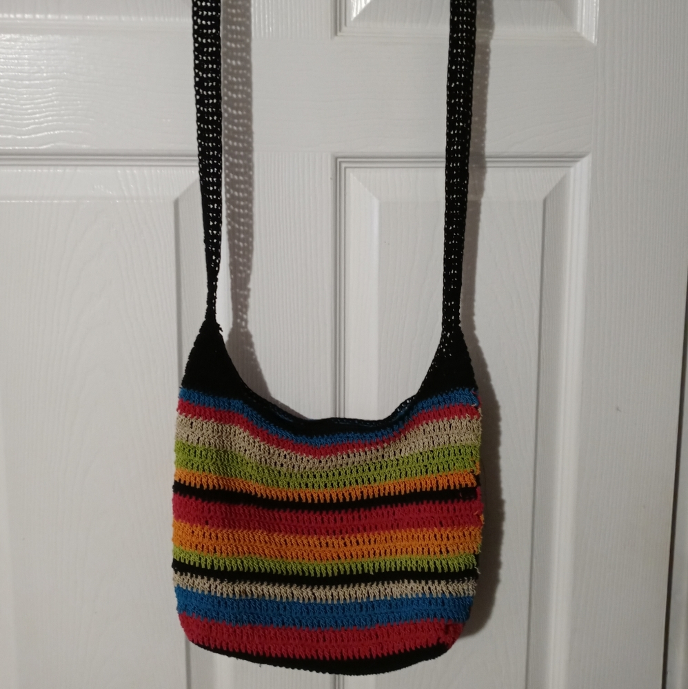 🚜🏩HANDMADE CROCHET BOHO BAG🥀🏡12"×10"x24" STRAP CROSSBODY. ♥️ - Picture 9 of 16